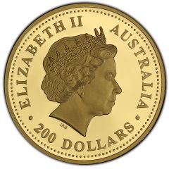 200 Dollars - Elizabeth II 4th Portrait - Australian Nugget - Gold Bullion Coin