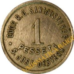 1 Peseta - Cooperativa Recreativa Obrera Santjustense