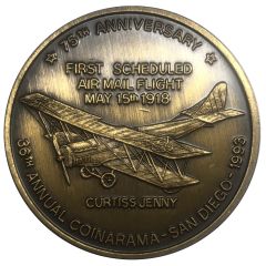 Medal - Inter-Club Numismatic Council 36th Coinarama, Air Mail Anniversary