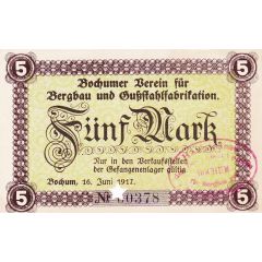 5 Mark Bochumer Verein für Bergbau und Gußstahlfabrikation