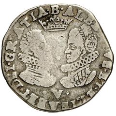 5 Stivers 1/4 Silver Gulden - Albert and Isabella