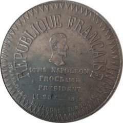 Médaille commémorative Louis Napoléon proclamé Président