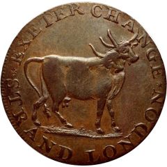 1/2 Penny Middlesex - Pidcock`s / Two-headed cow