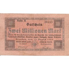 2 000 000 Mark Reichsbahndirektion