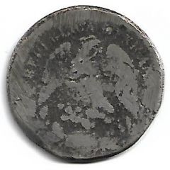1 Peso Buelna / Carrasco - Countermarked
