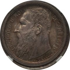 1 Franc - Léopold II Obverse Trial