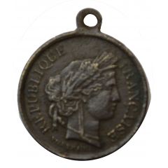 médaille souvenir du grand concours de maneuvres de pompes a incendie 7 juin 1891EPERNAY