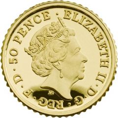 50 Pence - Elizabeth II 5th portrait, 1/40 oz Fine Gold