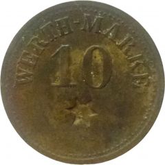 10 Pfennig Werth-Marke, Countermarked `✶`