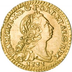 1/2 Escudo - José I Lisboa, Bahia and Rio mints