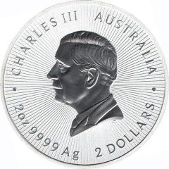 2 Dollars - Charles III 1st Portrait - Emu with Chicks - Silver, Piedfort