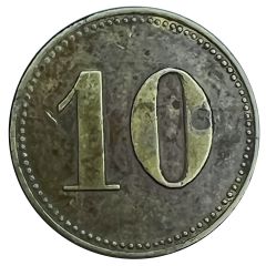 10 Pfennig - Canteen Token Kreuzer SMS Emden, Kantinengeld