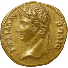 Aureus - Augustus IMP XII ACT, Apollo