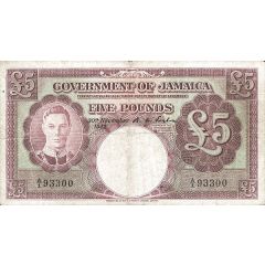 5 Pounds - George VI Maroon