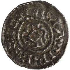 Denier - Charles II Saint Gaugericus monastery of Cambrai