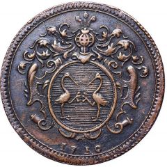 Jeton - Louis XIV - États de Bourgogne - Claude Lemulier, élu du tiers-état cuivre