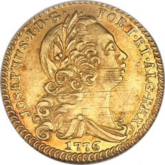 Escudo - José I Lisboa, Bahia and Rio mints
