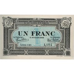 1 franc - Chambre de Commerce de Blois & de Loir-et-Cher [41]