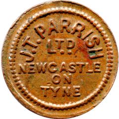 1/2 Pennny - J.T. Parrish Newcastle on Tyne