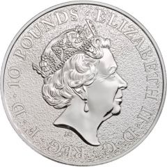 10 Pounds - Elizabeth II Lion of England, 10 oz Fine Silver