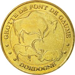 Monnaie de Paris Tourist Token - Grotte de Font de Gaume Les rennes et le bison