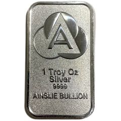 1 oz Silver Bar - Ainslie Bullion