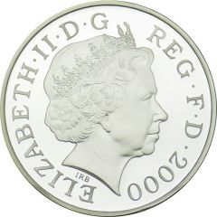 5 Pounds - Elizabeth II Millennium, Gold-highlighted Silver Proof