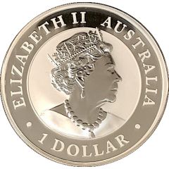 1 Dollar - Elizabeth II 6th Portrait - Australia Gilded Kangaroo