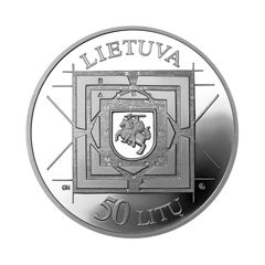 50 Litų 350th Anniversary of the publication The Great Art of Artillery by Kazimieras Semenavičius