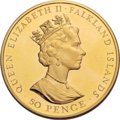 50 Pence - Elizabeth II 40th Anniversary-Reign of Queen Elizabeth II, Gold Proof