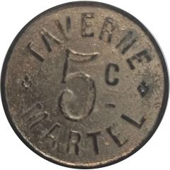 Jeton 5 cts Tavers Martel