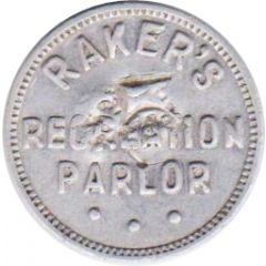 2 1/2 Cents - Raker`s Recreation Parlor Imperial, Nebraska