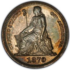 5 Cents 1870 Silver Half Disme Pattern