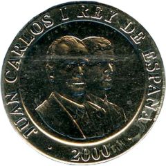 200 Pesetas - Juan Carlos I silver