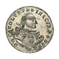 1 Grossus - Carl of Saxony Mitau, curved shields with wreath