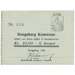 10 Kroner Kongsberg Municipality