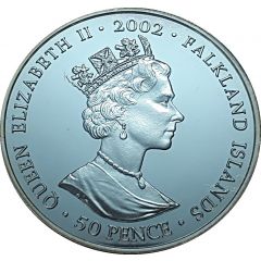 50 Pence - Elizabeth II Coronation coach, silver, colored