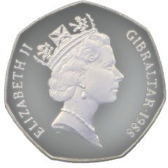 50 Pence - Elizabeth II Christmas, Platinium Proof