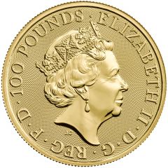 100 Pounds - Elizabeth II Year of the Rat, 1 oz Fine Gold