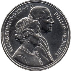 5 Pounds - Elizabeth II Golden Wedding