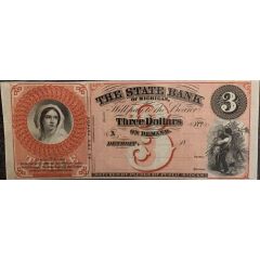 3 Dollars State Bank of Michigan