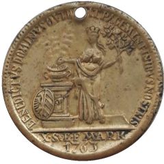 Token Commemorating 1 Nurnberg thaler 1763