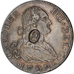 1/2 Dollar - George III Type I countermark, oval