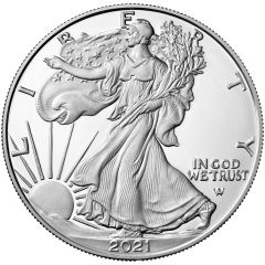 1 Dollar `American Silver Eagle` New Reverse Bullion Coin