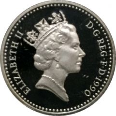 5 Pence - Elizabeth II 3rd portrait, small type, Silver Piedfort