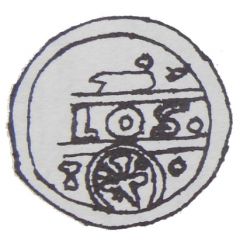 Denier Bracteate - unknown abbot wąchocki Wąchock mint