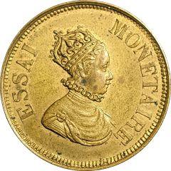 10 centimes Copper essai with the effigy of Louis XIII