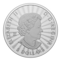 5 Dollars In the name of Elizabeth II, The Majestic Polar Bear and Cubs, Silver