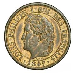 2 Centimes - Louis Philippe I pattern of Barre, à la charte, type 2