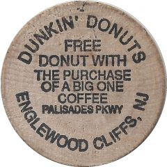 Wooden Nickel - Dunkin` Donuts Englewood Cliffs, New Jersey
